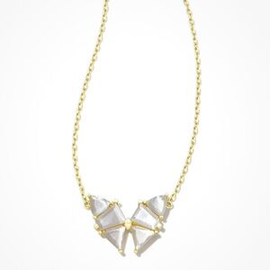 BNIB Authentic/Signed Kendra Scott Blair Butterfly Ivory MOP Necklace-Reversible